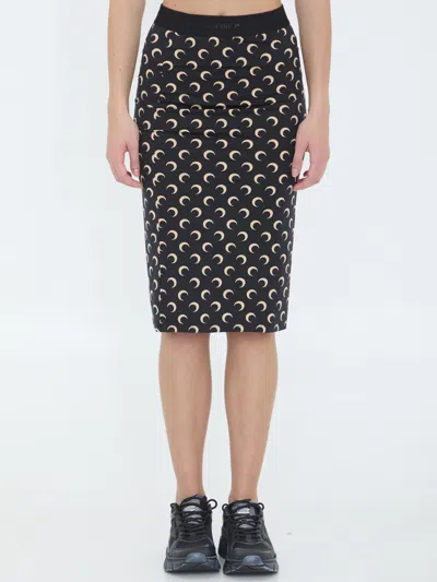 MARINE SERRE MARINE SERRE LOGO PRINTED SKIRT