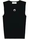 Marine Serre Black Moon Logo Vest In Black