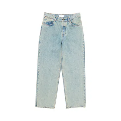 Pre-owned Marine Serre Moon Laser Denim Baggy Jeans 'light Beige' | Tan | Men's Size 46