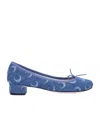 Marine Serre Moon Laser Denim Ballet Shoes