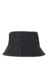 Marine Serre Moon Laser Denim Bucket Hat In Black