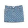 Marine Serre Moon Laser Denim Mini Skirt