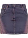 Marine Serre Moon-print Mini Skirt In Purple