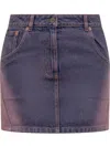 Marine Serre Moon-print Mini Skirt In Purple