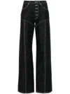 Marine Serre Moon Laser Flare Jeans In Black