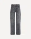 Marine Serre Moon Laser Grey Wash Denim Straight Jeans In Black