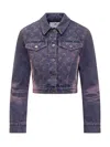 Marine Serre Moon Denim Cropped Jacket
