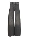Marine Serre High-waisted Flared Jeans In Gray