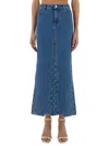 Marine Serre Crescent-moon-print Maxi Skirt