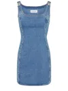 Marine Serre "moon Laser" Mini Dress In Blue