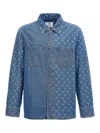 Marine Serre Blue Moon Laser Denim Jacket In Blue
