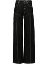 Marine Serre Moon Laser Flare Jeans In Black