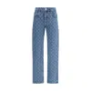 Marine Serre Moon Laser Straight Denim Jeans In Blue