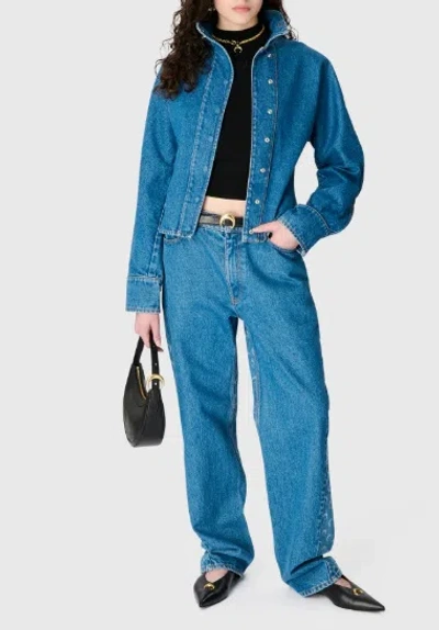 MARINE SERRE MARINE SERRE ALLOVER MOON PRINTED STRAIGHT-LEG JEANS