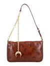 Marine Serre Moon Strike Bauletto Bag In Brown