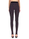 Marine Serre "moon" Leggings In Black