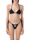 Marine Serre Crescent Moon Bikini Set In Black