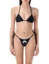 Marine Serre Crescent Moon Bikini Set In Black