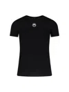 Marine Serre Moon Logo Crop T-shirt In Black