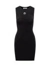 Marine Serre Black Crescent Moon-detail Mini Dress