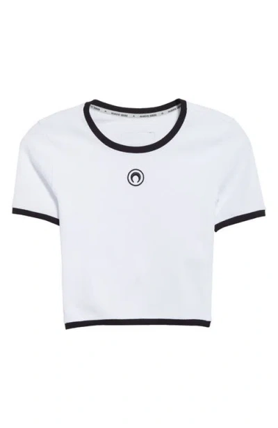 Marine Serre Moon-logo T-shirt In White