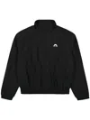 Marine Serre Moon Nylon Track Jacket In Black