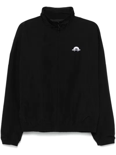 Marine Serre Moon Nylon Track Jacket In Black