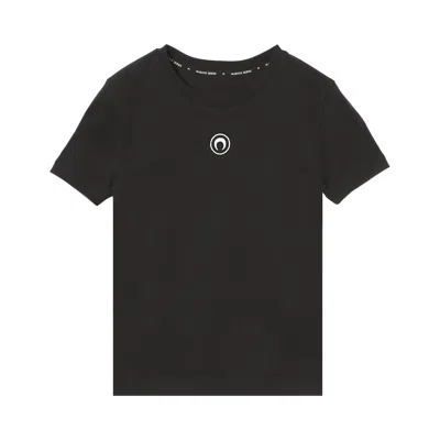Pre-owned Marine Serre Moon Logo Jersey Baby Fit T-shirt 'black' | Women's Size Xs