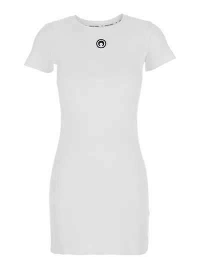 Marine Serre Organic-cotton T-shirt Dress In White