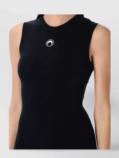 MARINE SERRE MOON LOGO KNIT MINI DRESS