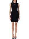 Marine Serre Crescent Moon-detail Mini Dress In Black