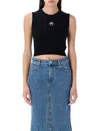 Marine Serre Black Moon Logo Vest
