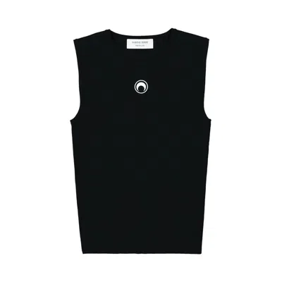 Pre-owned Marine Serre Moon Logo Knit Vest 'black'
