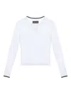 Marine Serre Cotton Top With Embroidered Logo In White