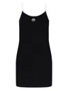 Marine Serre Black Moon Logo Jersey Minidress In Black  