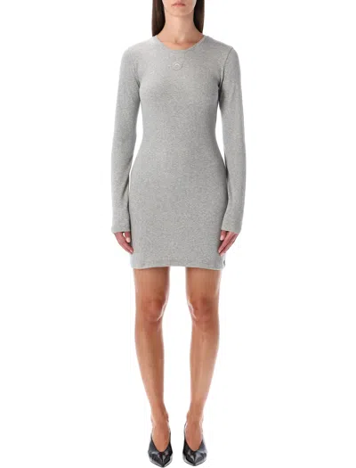 MARINE SERRE MARINE SERRE LOGO RIBBED JERSEY MINI DRESS