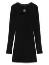 Marine Serre Crescent Moon-embroidered Mini Dress