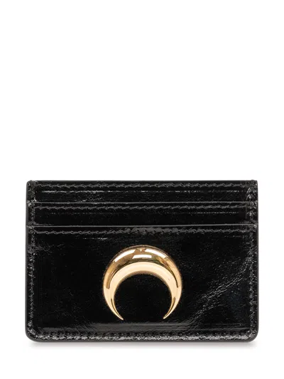 Marine Serre Moon Logo Mini Wallet In Black