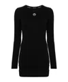 Marine Serre Mini Dress With "moon" Logo In Black
