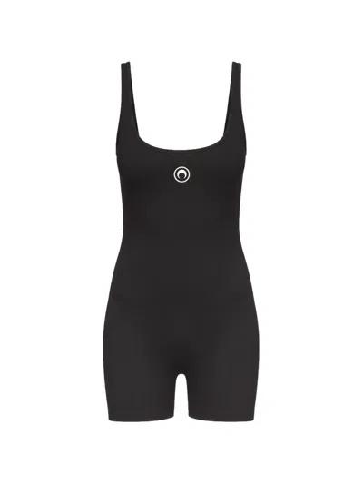 Marine Serre Elegance In Motion Mini Jumpsuit For Women In Black