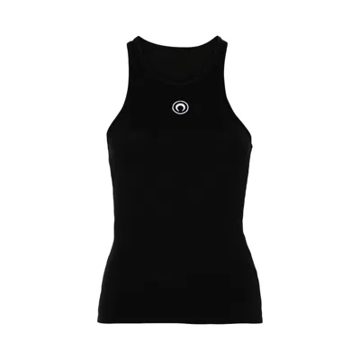 Pre-owned Marine Serre Moon Logo Ribbed Jersey Tank Top 'black' | Women's Size M