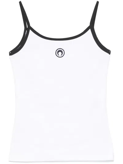 MARINE SERRE MOON LOGO RIBBED TANK TOP