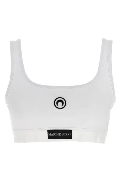 Marine Serre 'moon Logo Stretched Jersey Sport' Bra In Multi