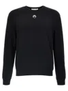 Marine Serre 'lune Logo' Crew Neck Sweater In Black