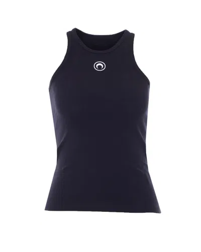 Marine Serre Moon Logo Tank Top In Blue