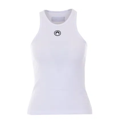 Marine Serre Moon Logo Tank Top In White