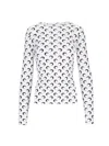 Marine Serre Second Skin Moon Crewneck Top In White