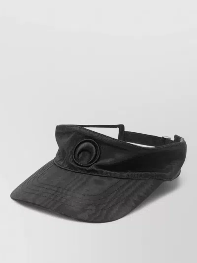 Marine Serre Moon Logo Visor Cap Curved Brim In Black