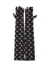 Marine Serre Regenerated All Over Moon Print Gloves In Multicolour