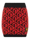 Marine Serre Moon Lozenge-knit Miniskirt In Red